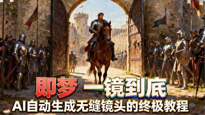 (18241期)即梦AI一镜到底终极教程,智能补帧+运镜技巧,AI自动生成无缝丝滑长镜头高效出片-网赚副业网