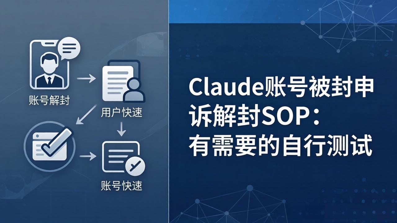 (17981期)Claude账号被封申诉解封SOP:有需要的自行测试-网赚副业网