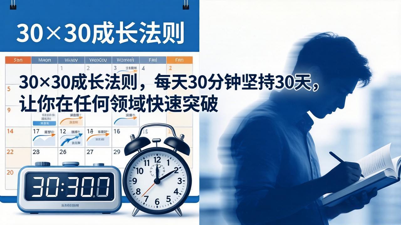 (18057期)付费文章:30×30成长法则,每天30分钟坚持30天,让你在任何领域快速突破-网赚副业网