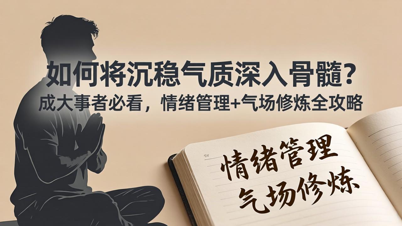 (18058期)付费文章:如何将沉稳气质深入骨髓?成大事者必看,情绪管理+气场修炼全攻略-网赚副业网