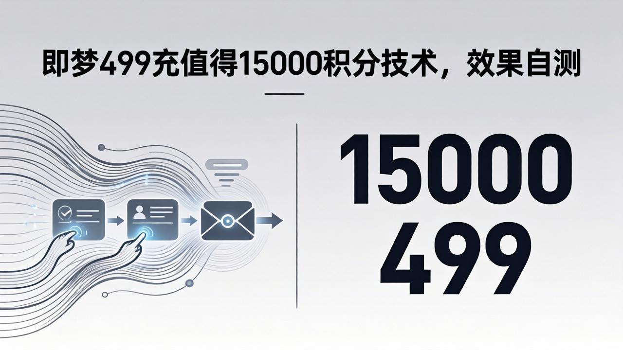 (18093期)即梦499充值得15000积分技术,效果自测-网赚副业网