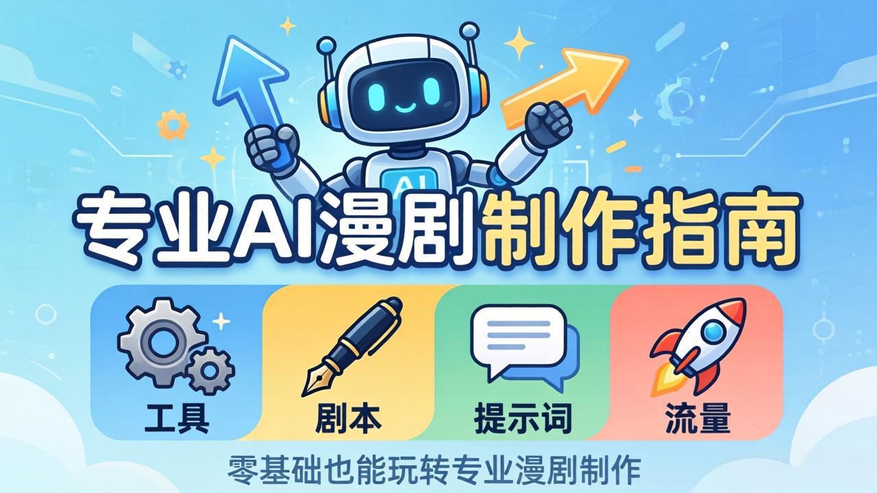 （18190期）专业AI漫剧制作指南：工具+剧本+提示词+流量全流程，零基础也能玩转专业漫剧制作-网赚副业网