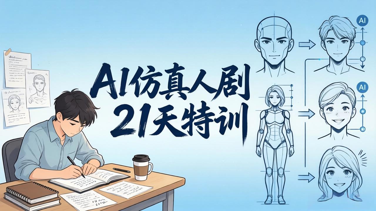 （18082期）AI仿真人剧21天特训-更新：从剧本到成片全流程实战，掌握角色一致性与变现方法-网赚副业网