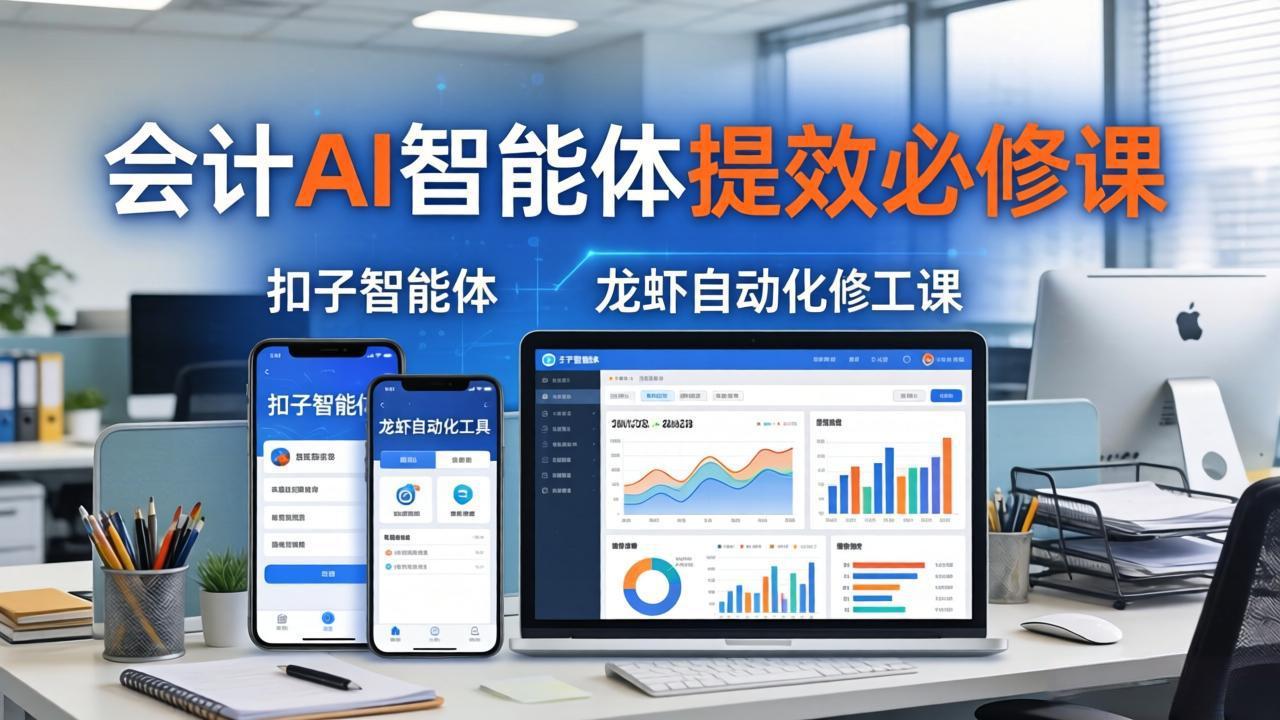 (18151期)财务会计AI智能体提效必修课:扣子智能体+龙虾自动化+报表分析,一站式提升财务工作效率-网赚副业网