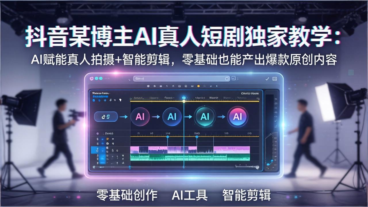 (17942期)抖音某博主AI真人短剧独家教学:AI赋能真人拍摄+智能剪辑,零基础也能产出爆款原创内-网赚副业网
