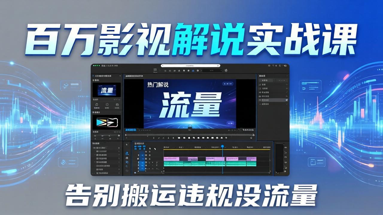 (17877期)百万影视解说实战课:告别搬运违规没流量,AI文案+配音+剪映,做出能上热门的解说视频-网赚副业网