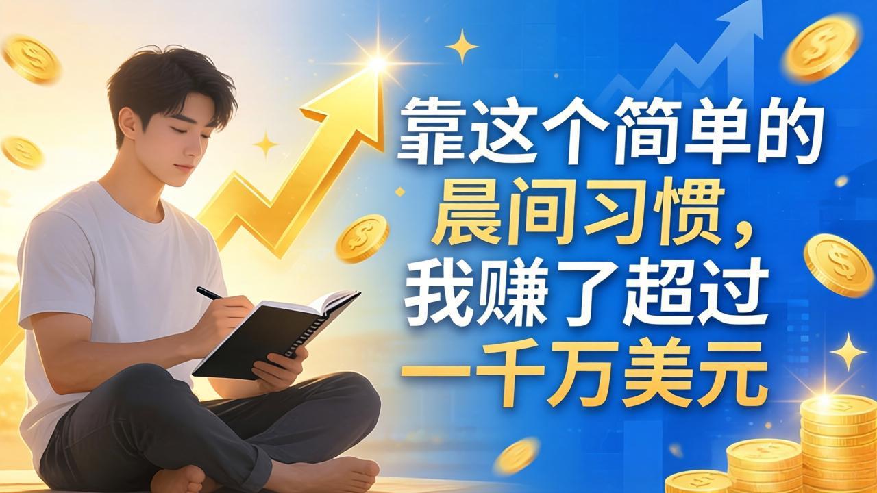 (17937期)付费文章:靠这个简单的晨间习惯,我赚了超过一千万美元-网赚副业网