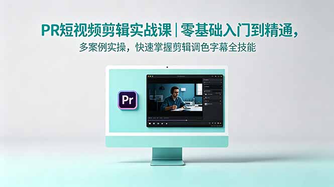(18633期)PR短视频剪辑实战课|零基础入门到精通,多案例实操,快速掌握剪辑调色字幕全技能-网赚副业网