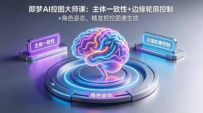 (18619期)即梦AI控图大师课:主体一致性+边缘轮廓控制+角色姿态,精准把控图像生成-网赚副业网