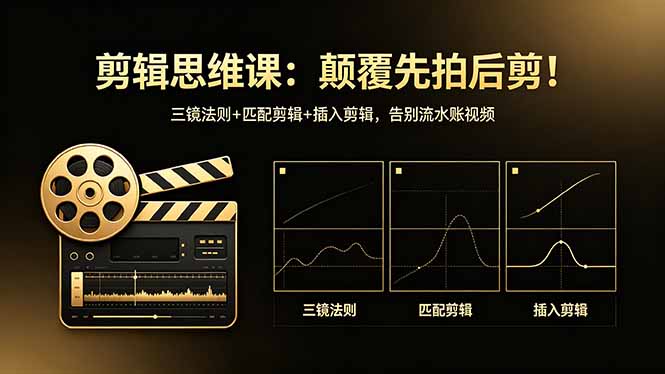 (18285期)剪辑思维课:颠覆先拍后剪!三镜法则+匹配剪辑+插入剪辑,告别流水账视频-网赚副业网
