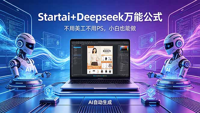 (18341期)AI自动做电商详情页:Startai+Deepseek万能公式,不用美工不用PS,小白也能做-网赚副业网