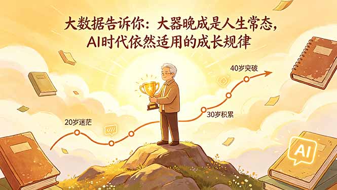 (18288期)付费文章:大数据告诉你:大器晚成是人生常态,AI 时代依然适用的成长规律-网赚副业网