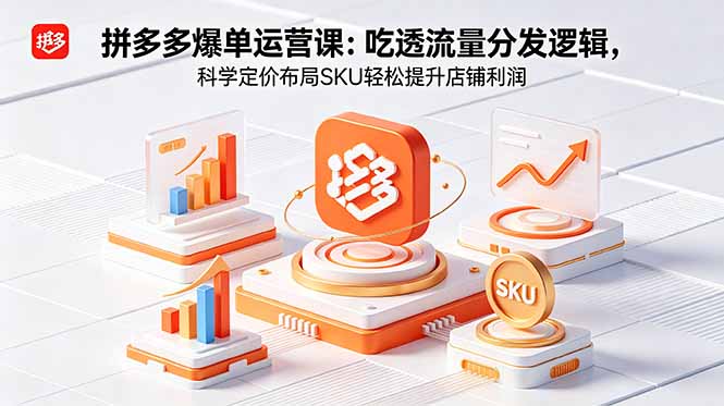 (18577期)拼多多爆单运营实战课:吃透流量分发逻辑,科学定价布局SKU轻松提升店铺利润-网赚副业网