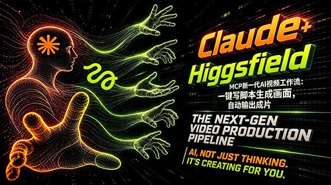 (18345期)Claude+Higgsfield MCP新一代AI视频工作流:一键写脚本生成画面,自动输出成片-网赚副业网