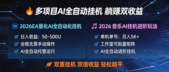 (18380期)多项目AI自动挂机玩法:双重挂机,双倍收益,轻松躺平-网赚副业网