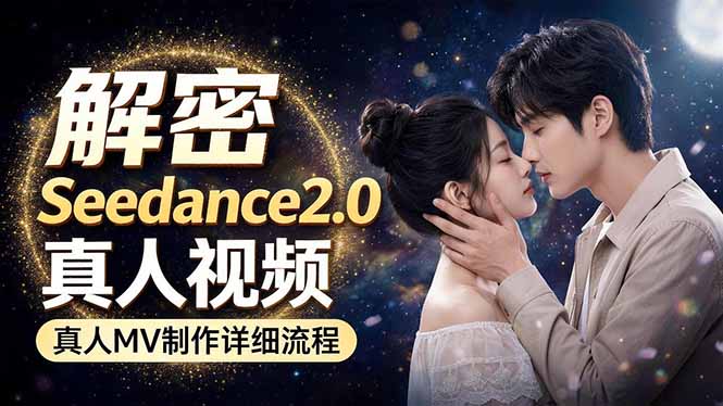 (18289期)Seedance 2.0电影级真人 MV全流程拆解:提示词、运镜、粒子特效,手把手实操-网赚副业网