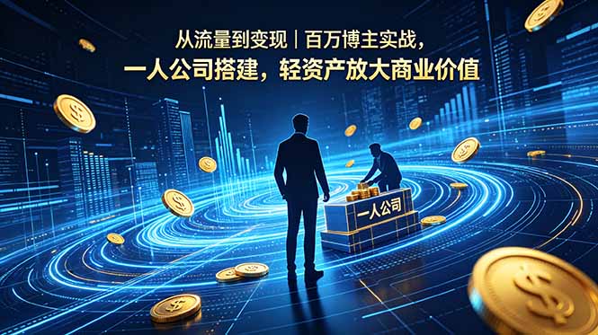 (18645期)从流量到变现|百万博主实战,一人公司搭建,轻资产放大商业价值-网赚副业网