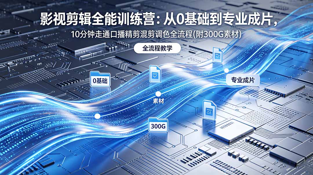 (18664期)2026影视剪辑全能实战课|0基础到专业成片,全流程教学,高清带300G素材插图 (18664期)2026影视剪辑全能实战课|0基础到专业成片,全流程教学,高清带300G素材插图