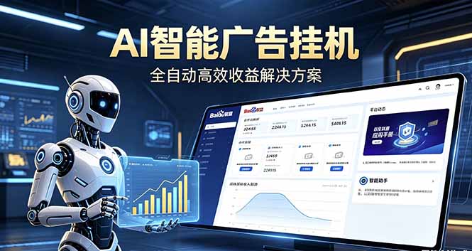 (18661期)Ai智能广告挂机 别再瞎折腾了!这个全自动挂机项目,新手当天见钱,告别频繁换项目的烦恼-网赚副业网