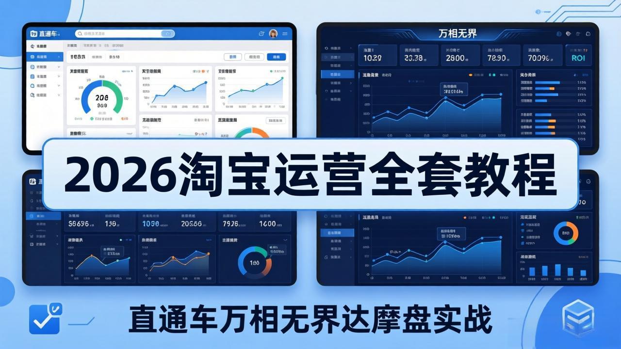 (18308期)2026淘宝运营全套教程(更新5月3日),直通车万相无界达摩盘实战,从基础到进阶提升流量转化-网赚副业网