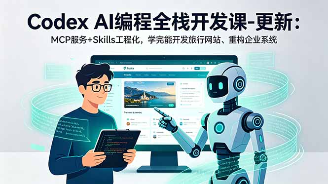 (18858期)Codex AI编程全栈开发课-更新:MCP服务+Skills工程化,学完能开发旅行网站、重构企业系统-网赚副业网