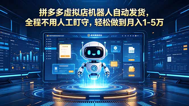 (18779期)拼多多虚拟店机器人自动发货,全程不用人工盯守,轻松做到月入 1-5 万-网赚副业网