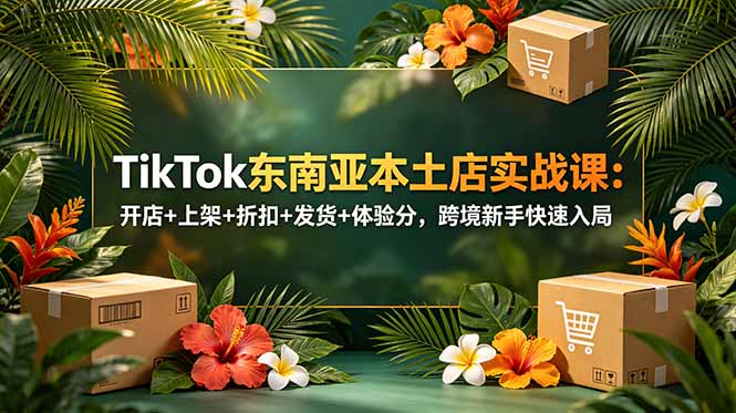 （18984期）TikTok东南亚本土店实战课：开店+上架+折扣+发货+体验分，跨境新手快速入局-网赚副业网