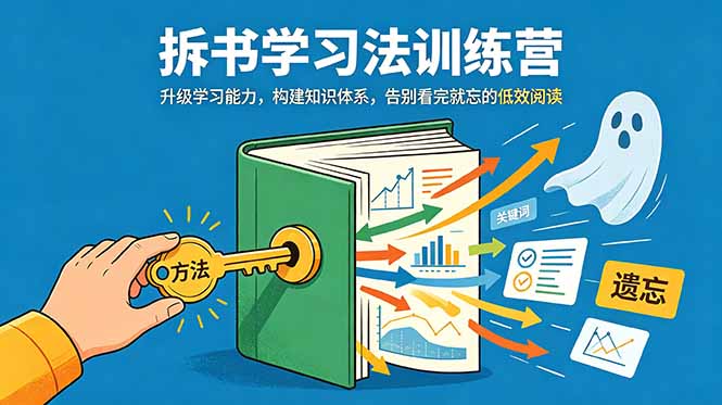 (18874期)拆书学习法训练营,升级学习能力,构建知识体系,,告别看完就忘的低效阅读-网赚副业网