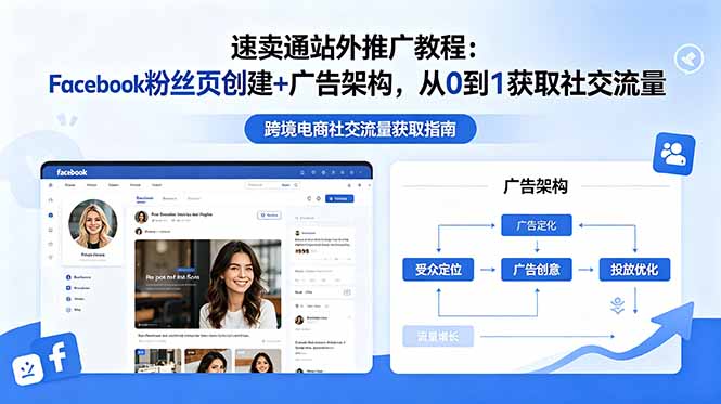 (18888期)速卖通站外推广教程:Facebook粉丝页创建+广告架构,从0到1获取社交流量-网赚副业网