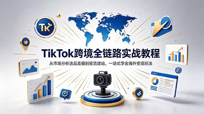 （18805期）TikTok+独立站跨境基础全套教程，拆解平台盈利逻辑，新手从零跑通变现全流程-网赚副业网
