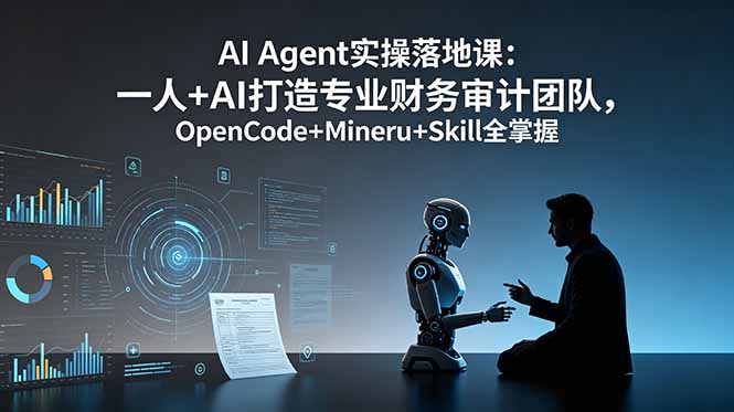 (19037期)AI Agent实操落地课:一人+AI打造专业财务审计团队,OpenCode+Mineru+Skill全掌握-网赚副业网