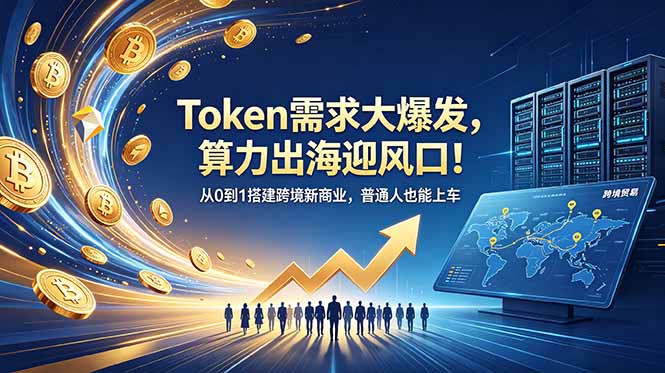(18889期)Token需求大爆发,算力出海迎风口!从0到1搭建跨境新商业,普通人也能上车-网赚副业网