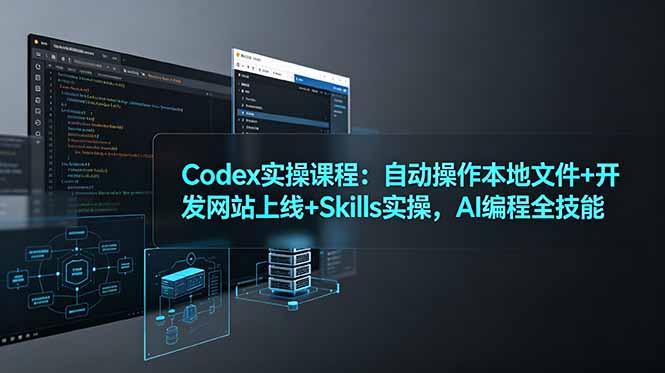 (19009期)Codex实操课程:自动操作本地文件+开发网站上线+Skills实操,AI编程全技能-网赚副业网