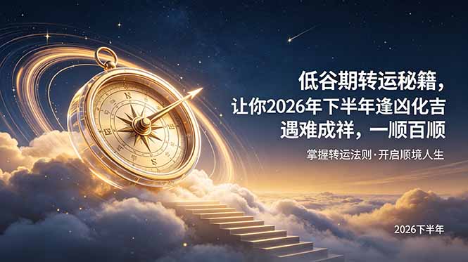 (19024期)付费文章:低谷期转运秘籍,让你2026年下半年逢凶化吉,遇难成祥,一顺百顺。-网赚副业网