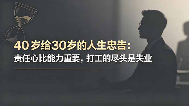 (18769期)付费文章:40岁给30岁的人生忠告:责任心比能力重要,打工的尽头是失业-网赚副业网