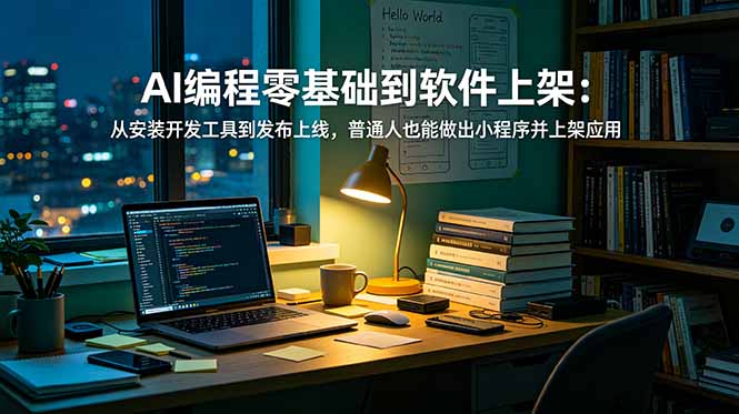 (19109期)AI编程零基础到软件上架:从安装开发工具到发布上线,普通人也能做出小程序并上架应用商店-网赚副业网