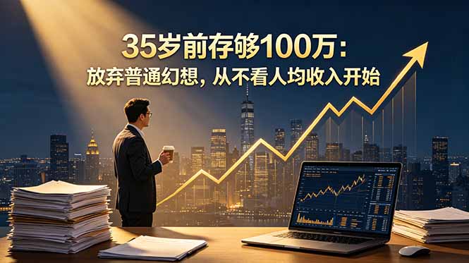 (18689期)35岁前存够100万:放弃普通幻想,从不看人均收入开始-网赚副业网