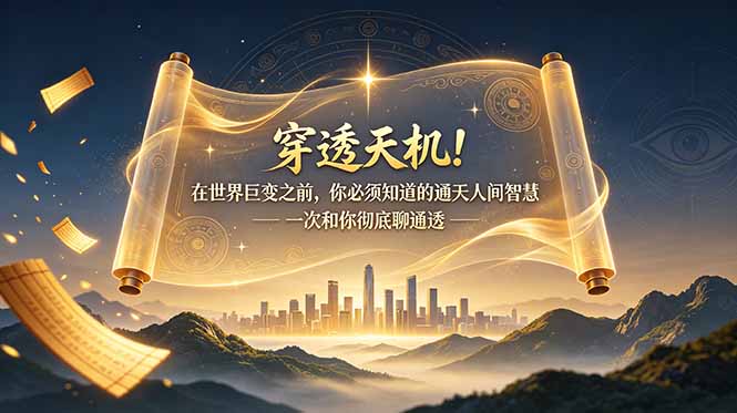 (19063期)付费文章:穿透天机!在世界巨变之前,你必须知道的通天人间智慧 一次和你彻底聊通透-网赚副业网