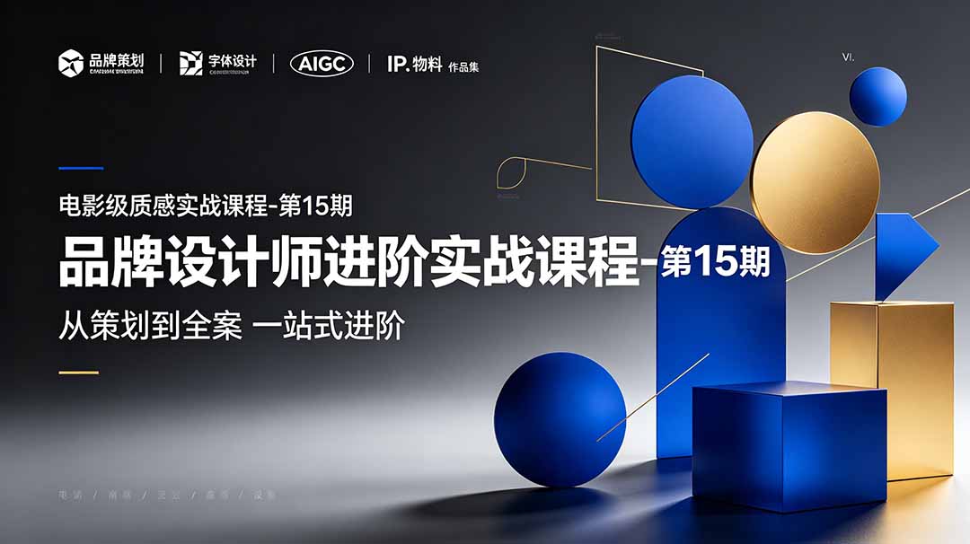 (19125期)品牌设计师进阶实战课程-第15期,从策划到全案,品牌策划+中英文字体+标志设计+AIGC+IP+物料+VI+作品集一站式进阶-网赚副业网