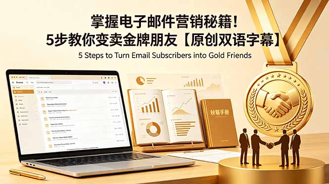 (18923期)掌握电子邮件营销秘籍!5步教你变卖金牌朋友【原创双语字幕】-网赚副业网