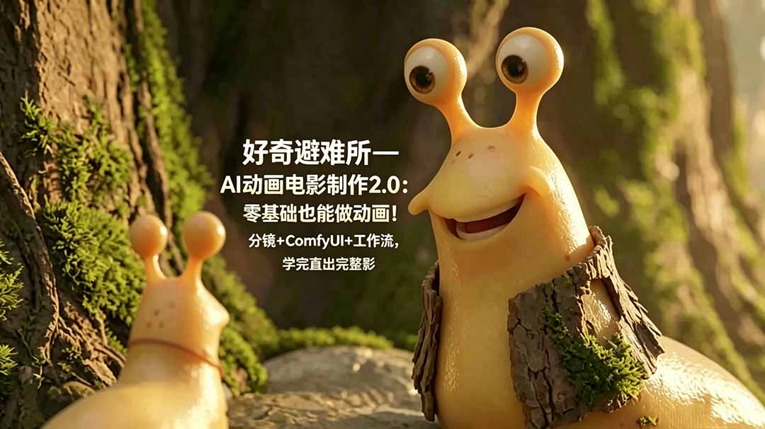 (18924期)好奇避难所—AI动画电影制作2.0:零基础也能做动画!分镜+ComfyUI+工作流,学完直出完整影片-网赚副业网