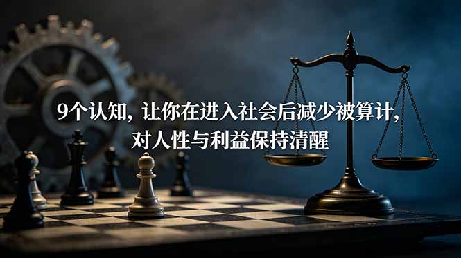 (19042期)付费文章:9个认知,让你在进入社会后减少被算计,对人性与利益保持清醒-网赚副业网