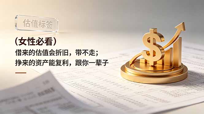 (19043期)付费文章:(女性必看)借来的估值会折旧,带不走;挣来的资产能复利,跟你一辈子-网赚副业网