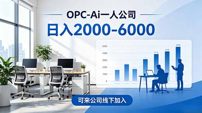 (18809期)2026创业新风口—OPC一人公司模式震撼首发!日收益2000-6000+,项目绿色长久,安全稳健,合...-网赚副业网