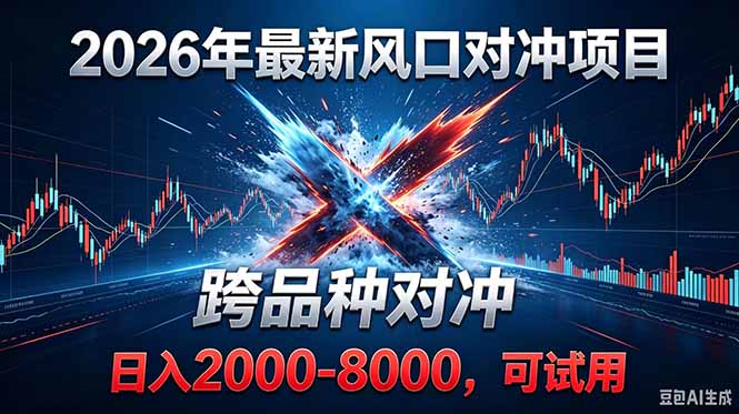 (18827期)2026创业新风口!最新对冲!跨品种对冲!日收益2000-6000+-网赚副业网
