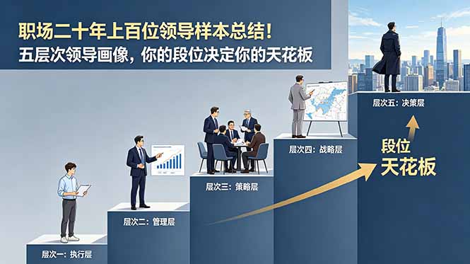 (18900期)付费文章:职场二十年上百位领导样本总结!五层次领导画像,你的段位决定你的天花板-网赚副业网