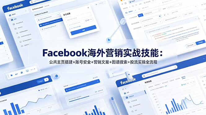 (19083期)Facebook海外营销实战技能:公共主页搭建+账号安全+营销文案+图谱搜索+投流实操全流程-网赚副业网