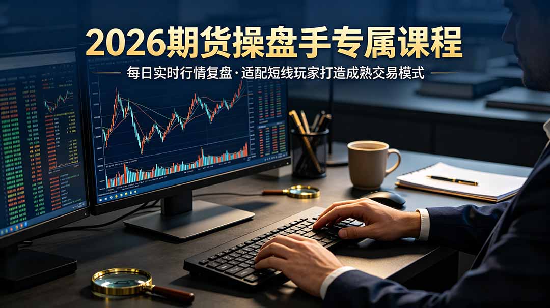 (19093期)2026期货操盘手专属课程-更新6月,每日实时行情复盘,适配短线玩家打造成熟交易模式-网赚副业网