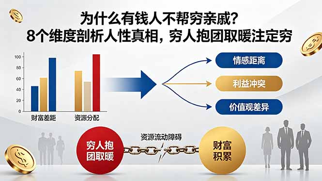 (18932期)付费文章:为什么有钱人不帮穷亲戚?8个维度剖析人性真相,穷人抱团取暖注定穷-网赚副业网