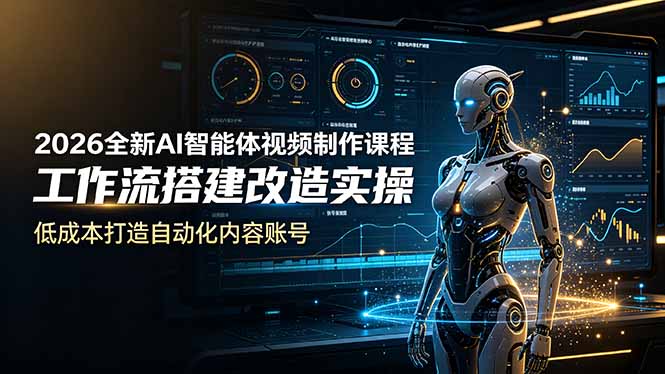 (19127期)2026全新AI Codex智能体视频制作课程,工作流搭建改造实操,低成本打造自动化内容账号-网赚副业网